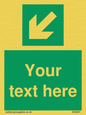 SV6291: Safe condition Custom arrow down left sign