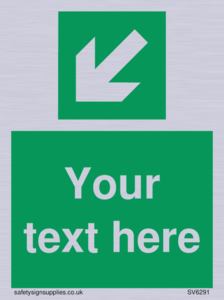 SV6291: Safe condition Custom arrow down left sign