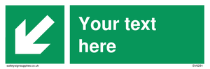 SV6291: Safe condition Custom arrow down left sign