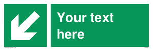 SV6291: Safe condition Custom arrow down left sign