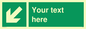 SV6291: Safe condition Custom arrow down left sign