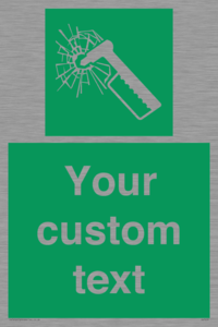 SV7209: Custom sign safe condition emergency hammer