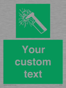 SV7209: Custom sign safe condition emergency hammer