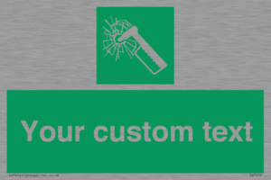 SV7209: Custom sign safe condition emergency hammer