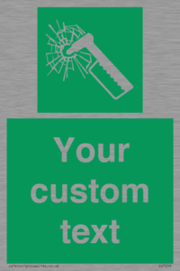 SV7209: Custom sign safe condition emergency hammer