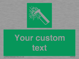 SV7209: Custom sign safe condition emergency hammer