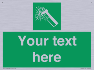 SV7209: Custom sign safe condition emergency hammer