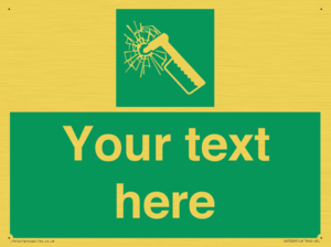 SV7209: Custom sign safe condition emergency hammer