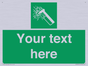 SV7209: Custom sign safe condition emergency hammer