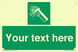 SV7209: Custom sign safe condition emergency hammer