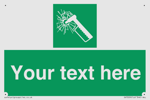 SV7209: Custom sign safe condition emergency hammer