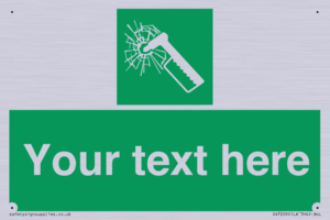 SV7209: Custom sign safe condition emergency hammer