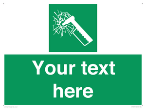 SV7209: Custom sign safe condition emergency hammer