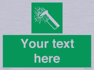 SV7209: Custom sign safe condition emergency hammer