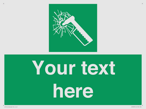 SV7209: Custom sign safe condition emergency hammer