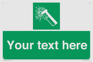 SV7209: Custom sign safe condition emergency hammer