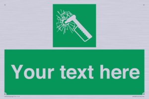 SV7209: Custom sign safe condition emergency hammer