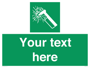 SV7209: Custom sign safe condition emergency hammer