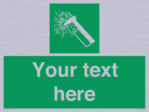SV7209: Custom sign safe condition emergency hammer