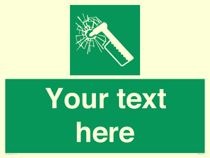 SV7209: Custom sign safe condition emergency hammer