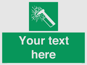 SV7209: Custom sign safe condition emergency hammer