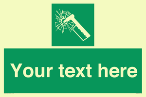SV7209: Custom sign safe condition emergency hammer