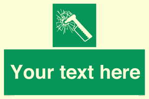 SV7209: Custom sign safe condition emergency hammer