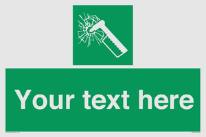 SV7209: Custom sign safe condition emergency hammer