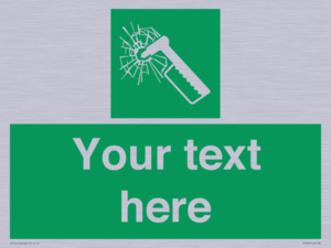 SV7209: Custom sign safe condition emergency hammer