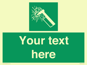 SV7209: Custom sign safe condition emergency hammer