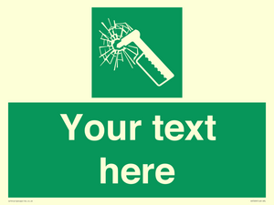 SV7209: Custom sign safe condition emergency hammer