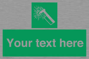 SV7209: Custom sign safe condition emergency hammer