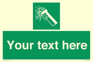 SV7209: Custom sign safe condition emergency hammer