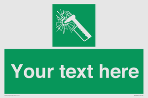 SV7209: Custom sign safe condition emergency hammer