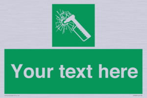 SV7209: Custom sign safe condition emergency hammer