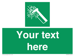 SV7209: Custom sign safe condition emergency hammer