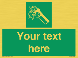 SV7209: Custom sign safe condition emergency hammer