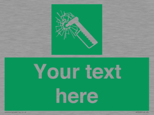 SV7209: Custom sign safe condition emergency hammer