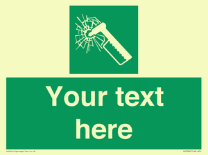 SV7209: Custom sign safe condition emergency hammer