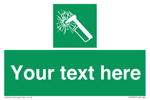 SV7209: Custom sign safe condition emergency hammer