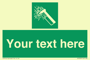 SV7209: Custom sign safe condition emergency hammer
