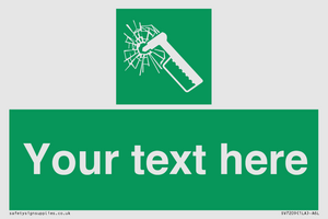 SV7209: Custom sign safe condition emergency hammer