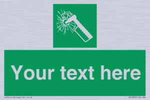 SV7209: Custom sign safe condition emergency hammer