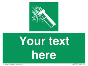 SV7209: Custom sign safe condition emergency hammer