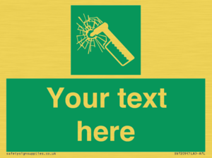 SV7209: Custom sign safe condition emergency hammer