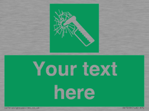 SV7209: Custom sign safe condition emergency hammer