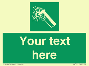 SV7209: Custom sign safe condition emergency hammer