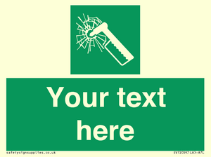 SV7209: Custom sign safe condition emergency hammer