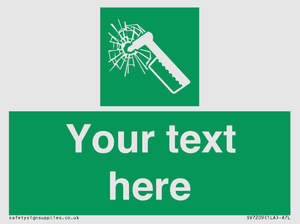 SV7209: Custom sign safe condition emergency hammer