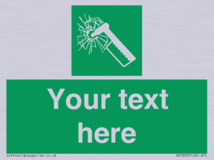 SV7209: Custom sign safe condition emergency hammer